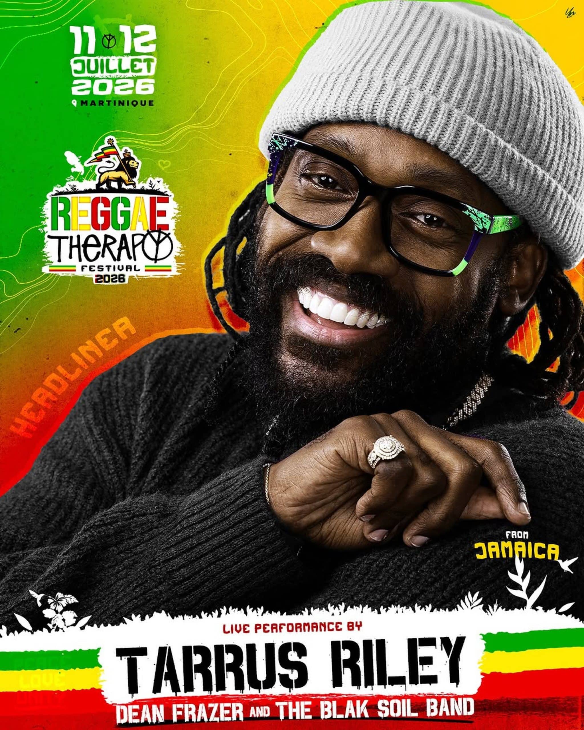 Tarrus Riley annoncé en tête d’affiche du Reggae Therapy Festival 2026 en Martinique