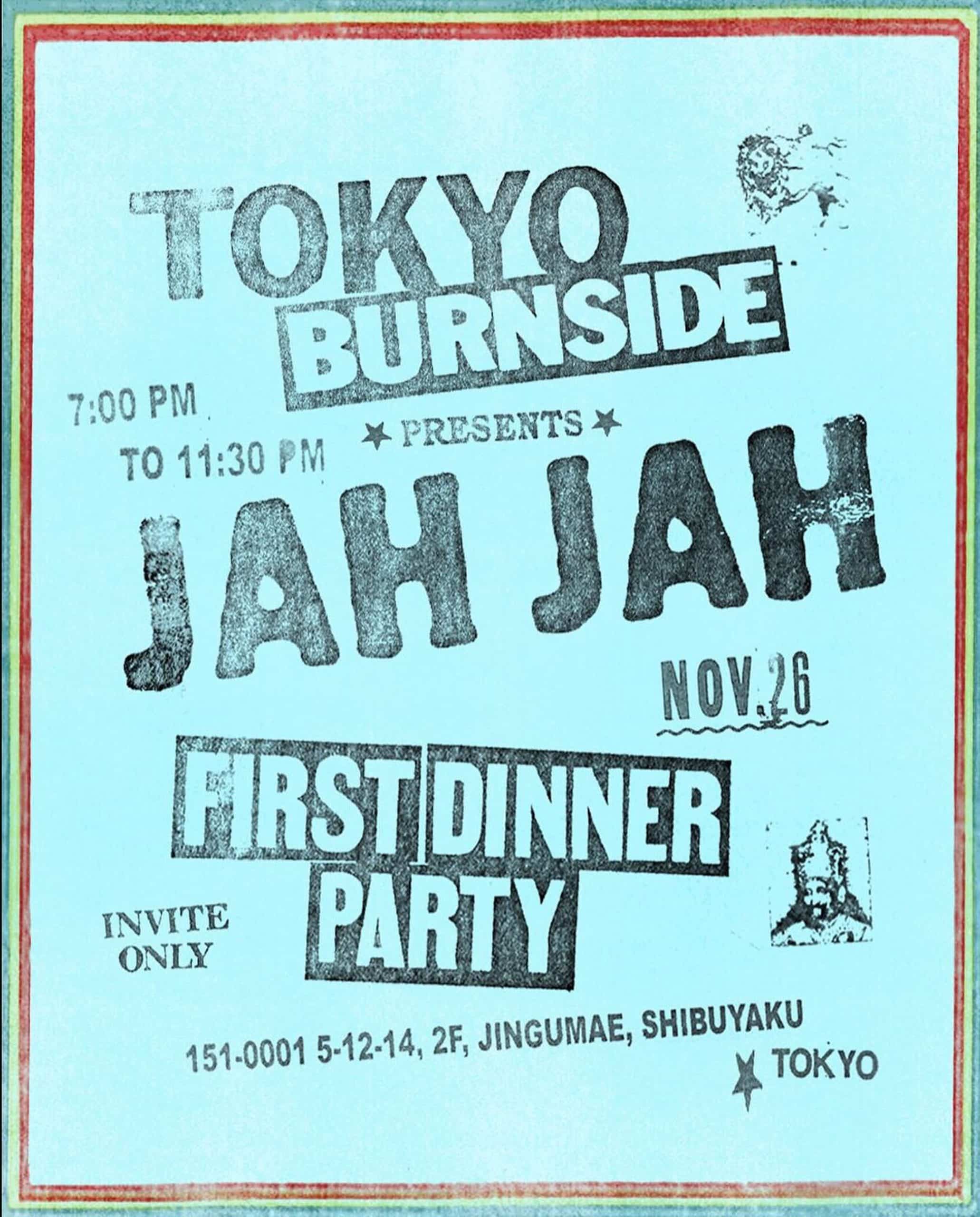 JAH JAH s’invite à Tokyo pour un dîner exclusif