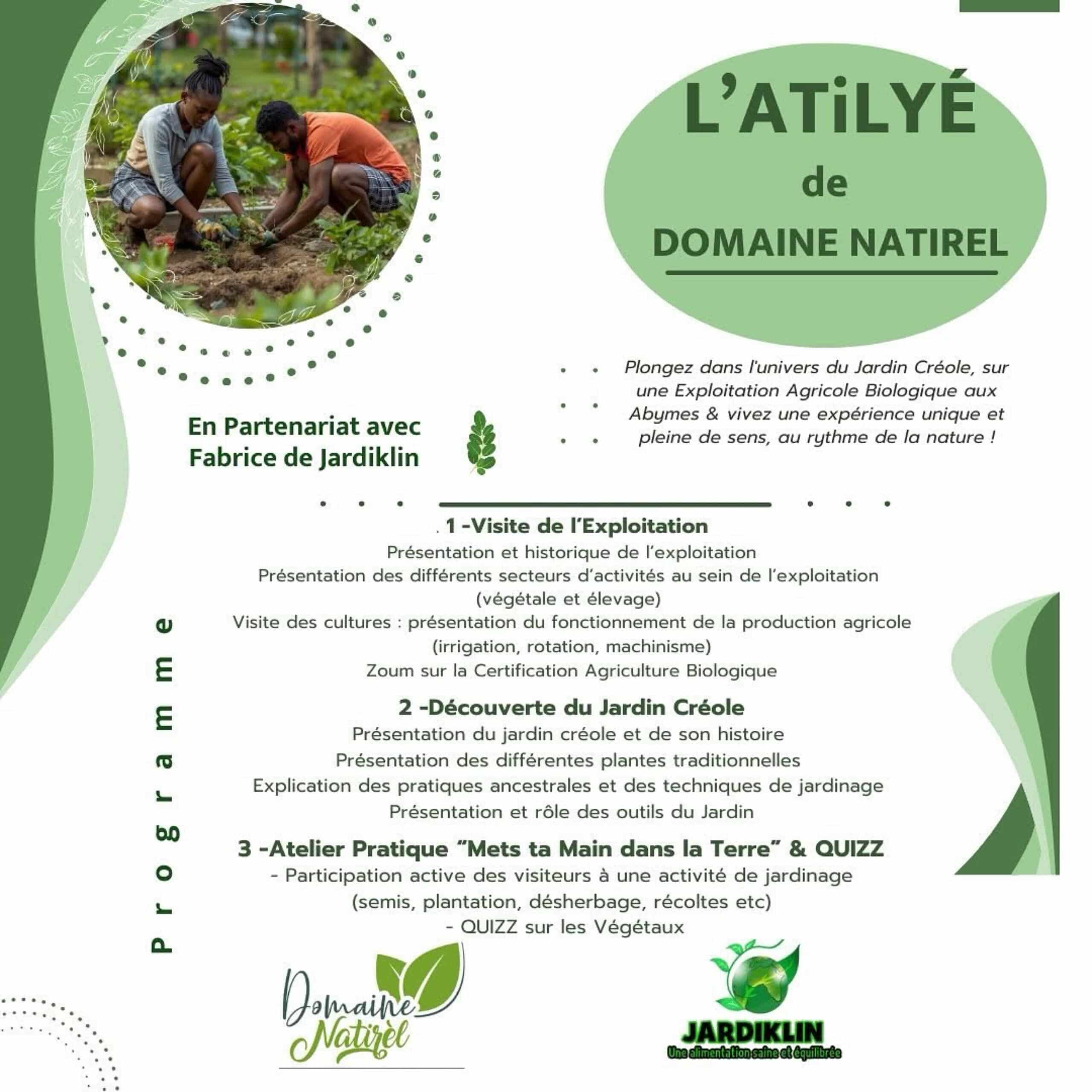 L’ATILYÉ de Domaine Natirèl : une immersion vivante au cœur du Jardin Créole