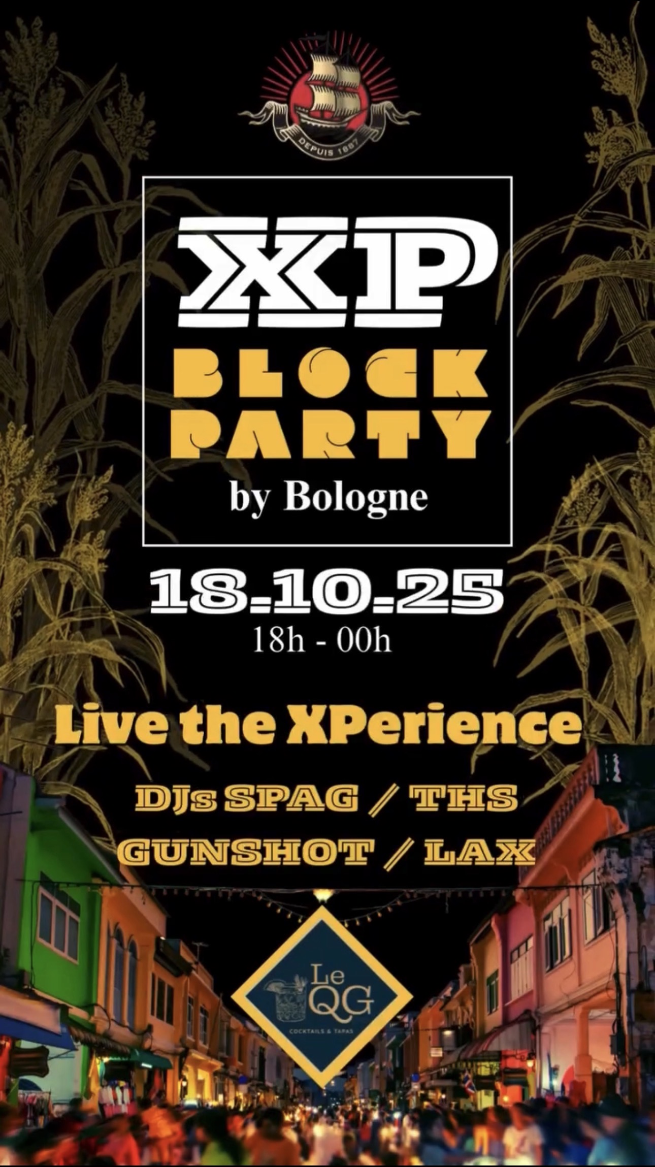 XP BLOCK PARTY by Rhum Bologne : la rue du QG s’enflamme à Pointe-à-Pitre