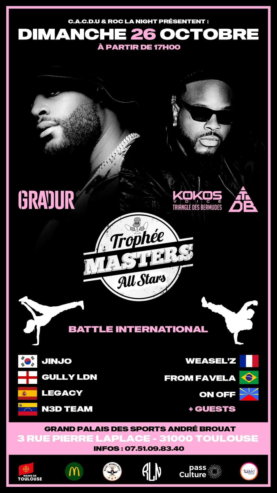 Trophée Masters All Stars 2025 : le breakdance mondial débarque au Grand Palais des Sports de Toulouse