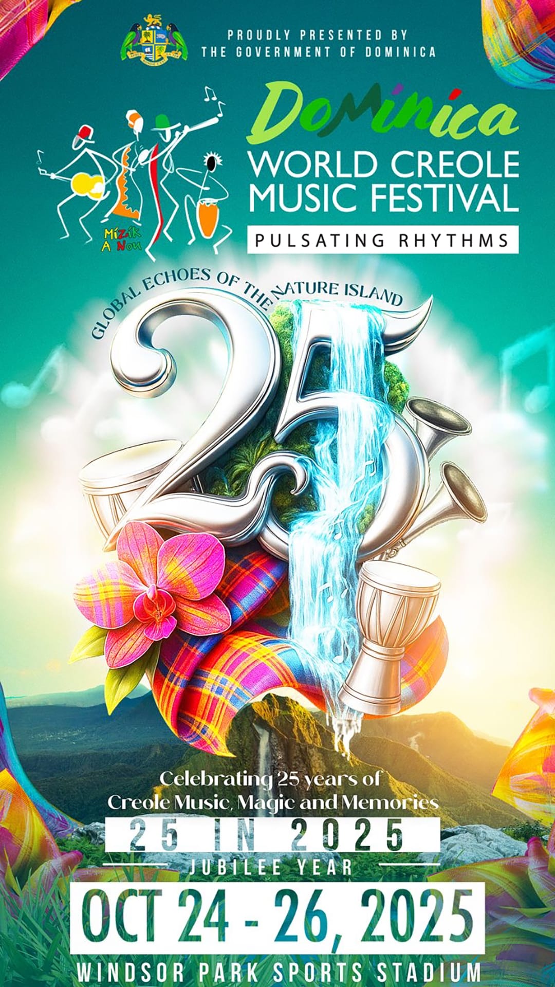 25 ans de magie créole : le World Creole Music Festival de la Dominique revient du 24 au 26 octobre 202