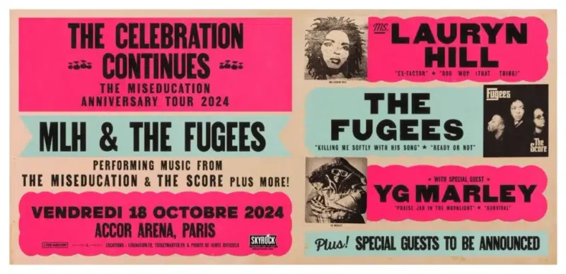 Lauryn Hill & The Fugees : Retour exceptionnel à Paris pour l’Anniversaire de « The Miseducation »