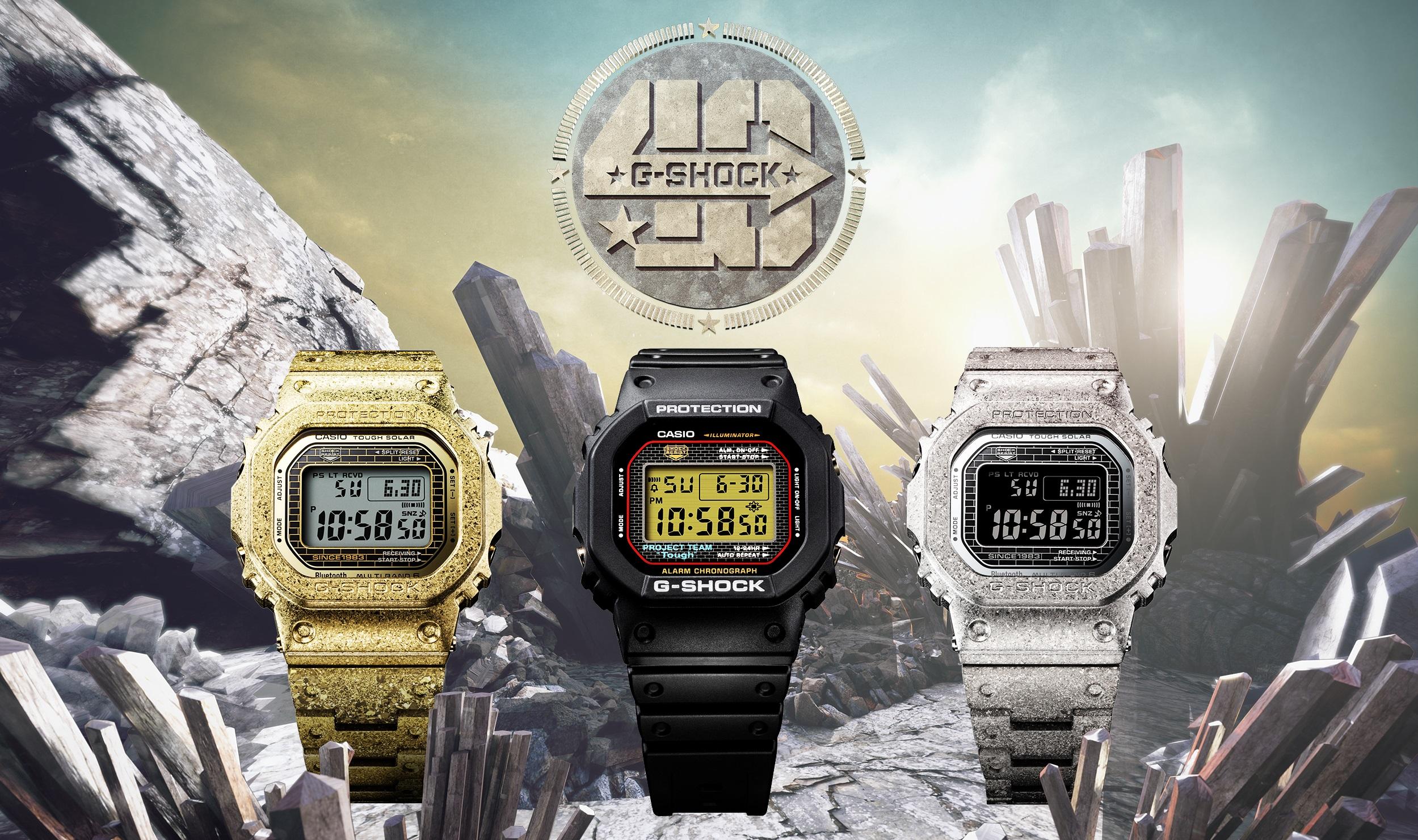 Trio de modèles G-SHOCK ’40th anniversary’