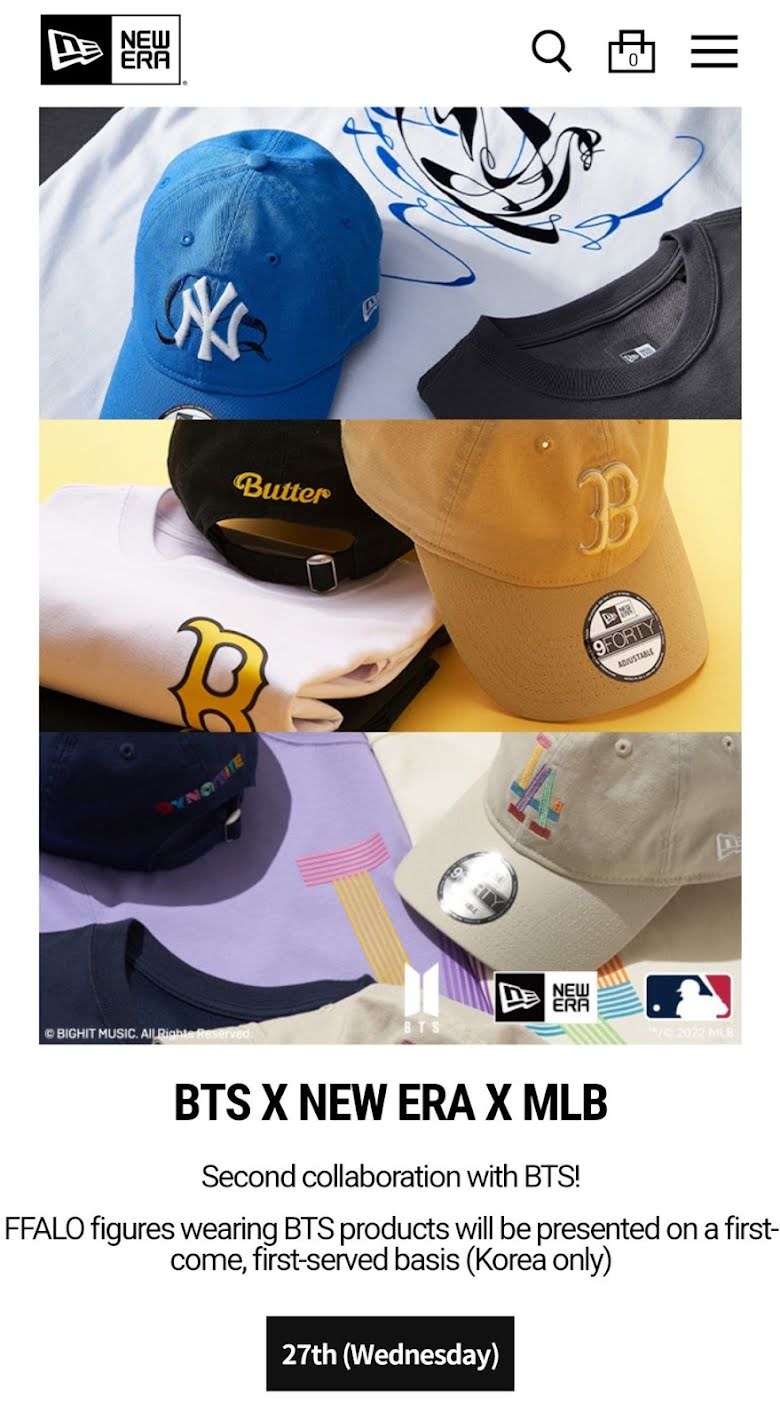 Collection BTS x MLB x New Era