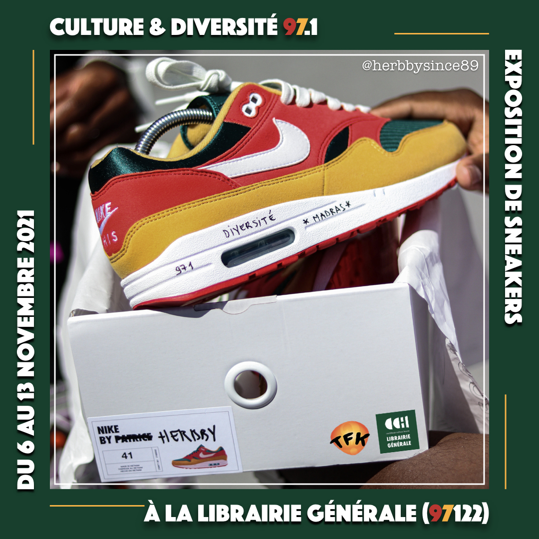 The “Culture & Diversité 97.1” sneakers exhibition by Herbby