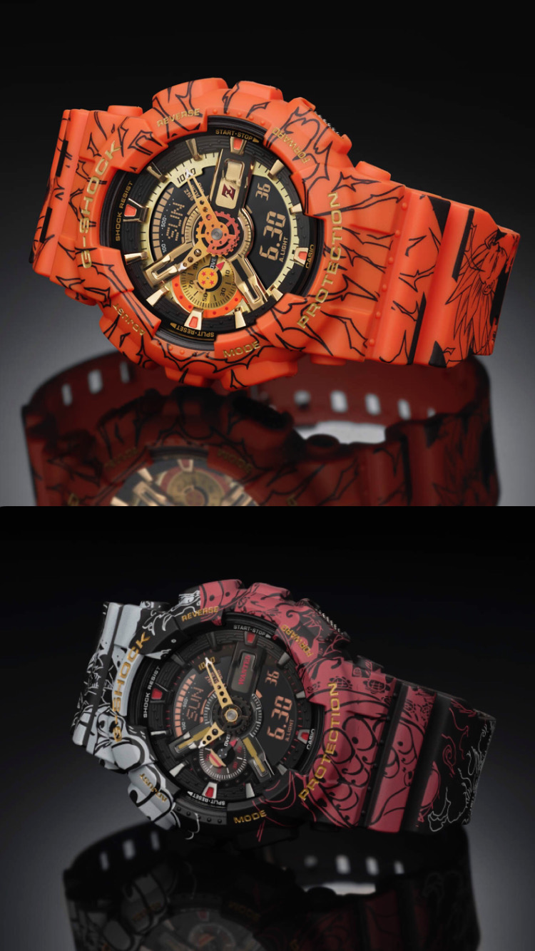G-SHOCK GA-110 Dragon Ball Z et G-SHOCK GA-110 One Piece