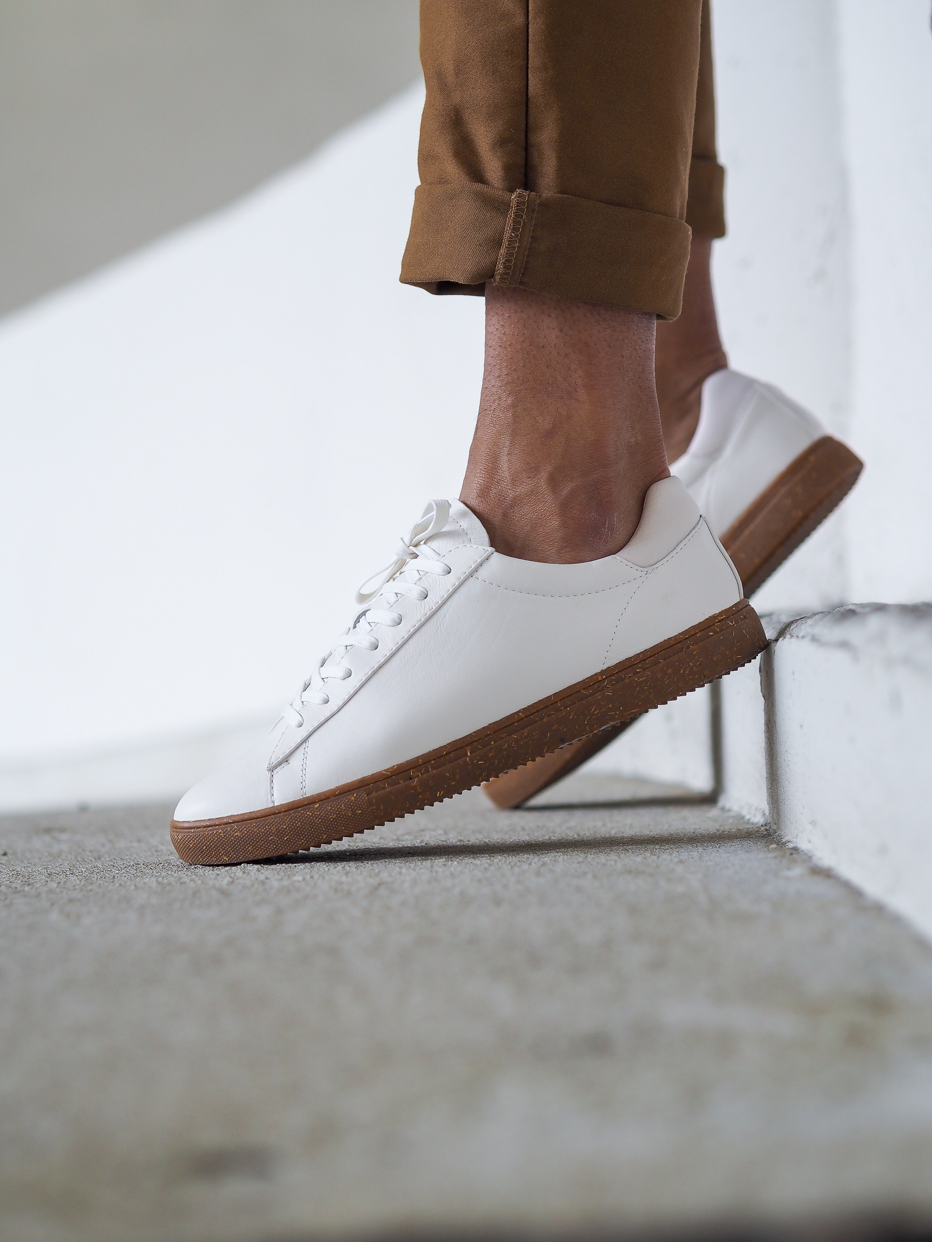 BRADLEY White leather by CLAE