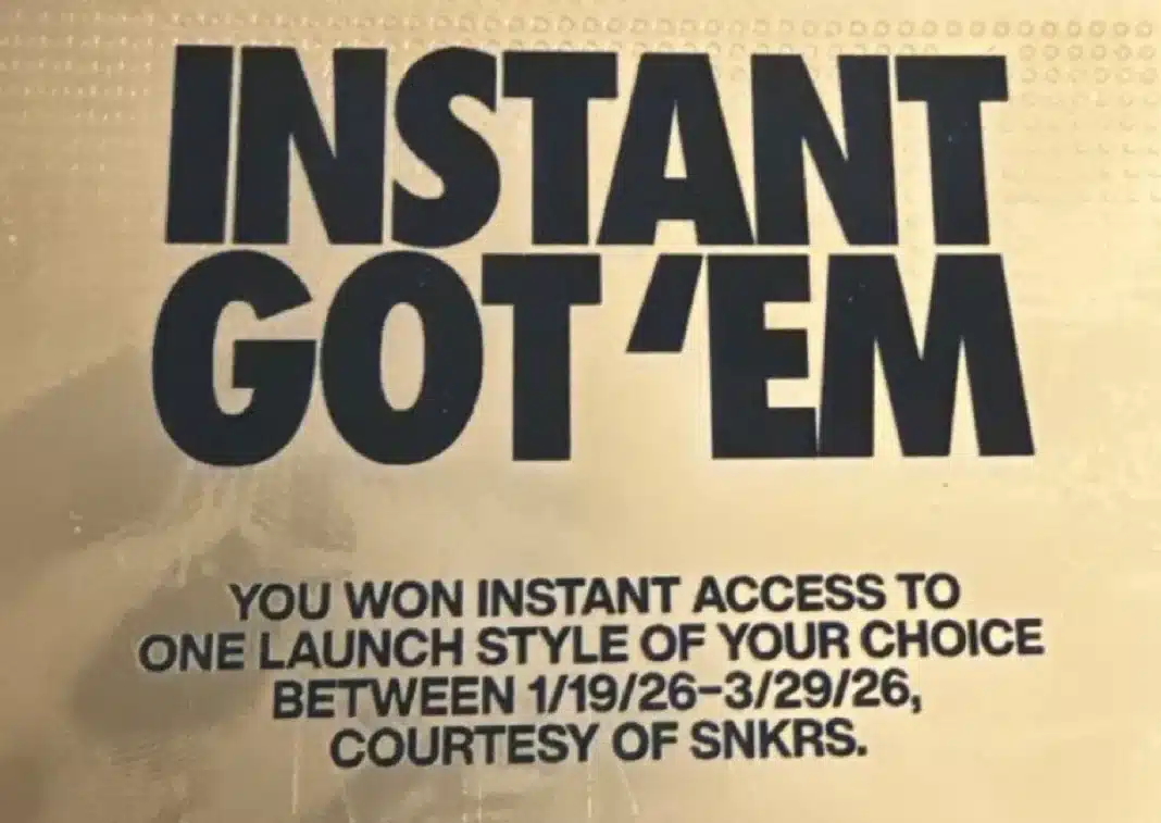 Nike SNKRS lance le « Instant Got’Em Golden Ticket » et récompense ses fans les plus engagés