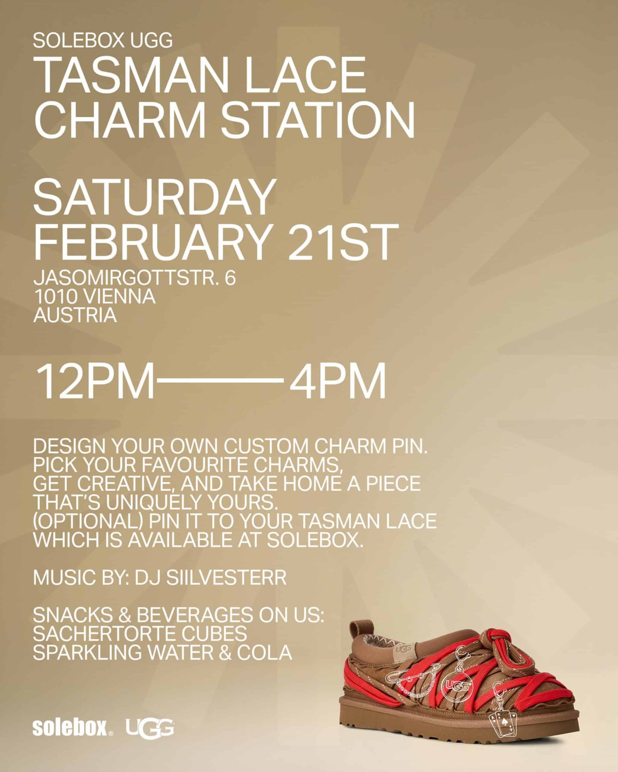 solebox et UGG lancent la “Tasman Lace Charm Station” en tournée, première étape à Vienne