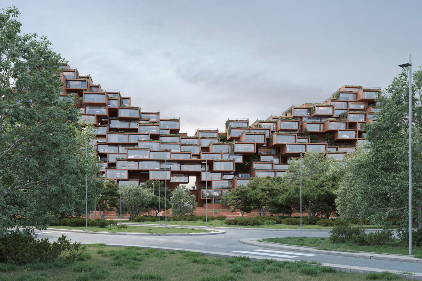 Red Hills : une tour résidentielle en terracotta signée Georges Batzios Architects en Attique