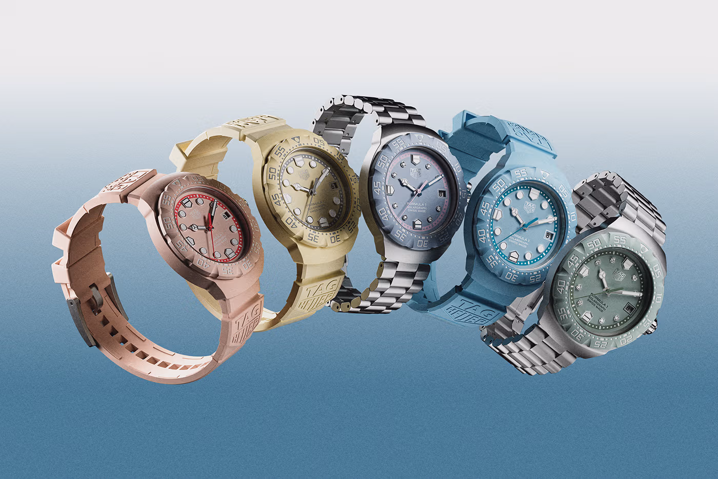 TAG Heuer illumine sa Formula 1 avec une collection Solargraph 38 mm aux tons pastel