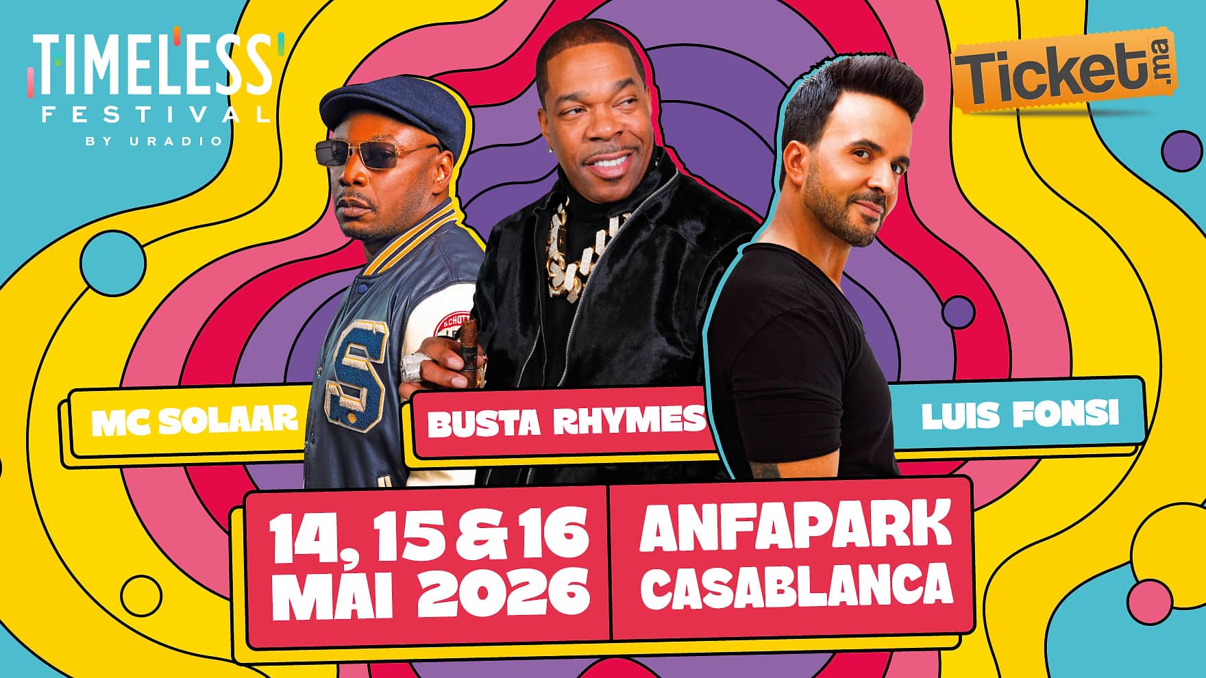 Le Timeless Festival 2026 voit les choses en grand avec Busta Rhymes, MC Solaar et Luis Fonsi à Casablanca