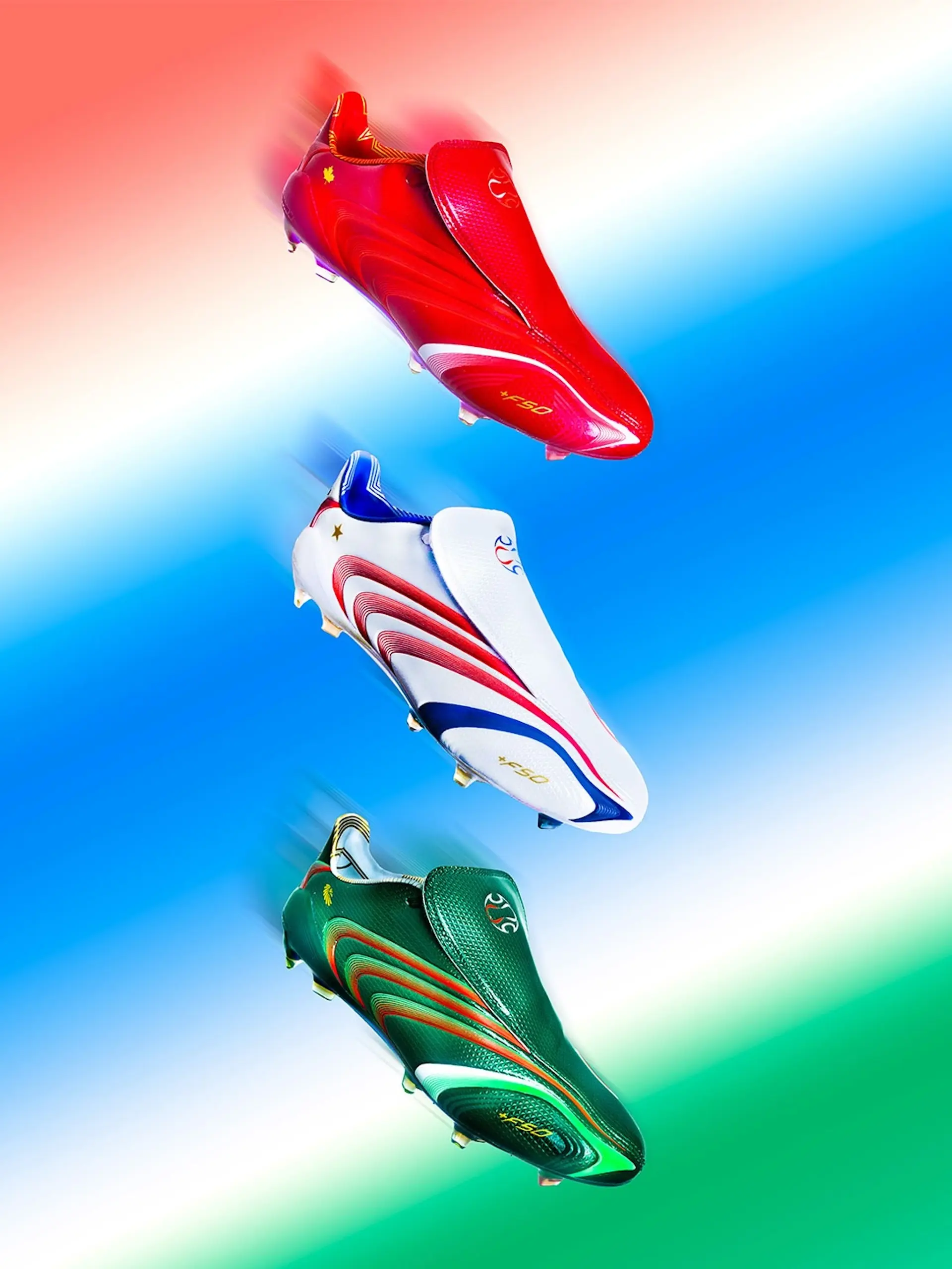 adidas célèbre les pays hôtes de la Coupe du Monde 2026 avec un pack F50 Tunit inspiré des États-Unis, du Canada et du Mexique