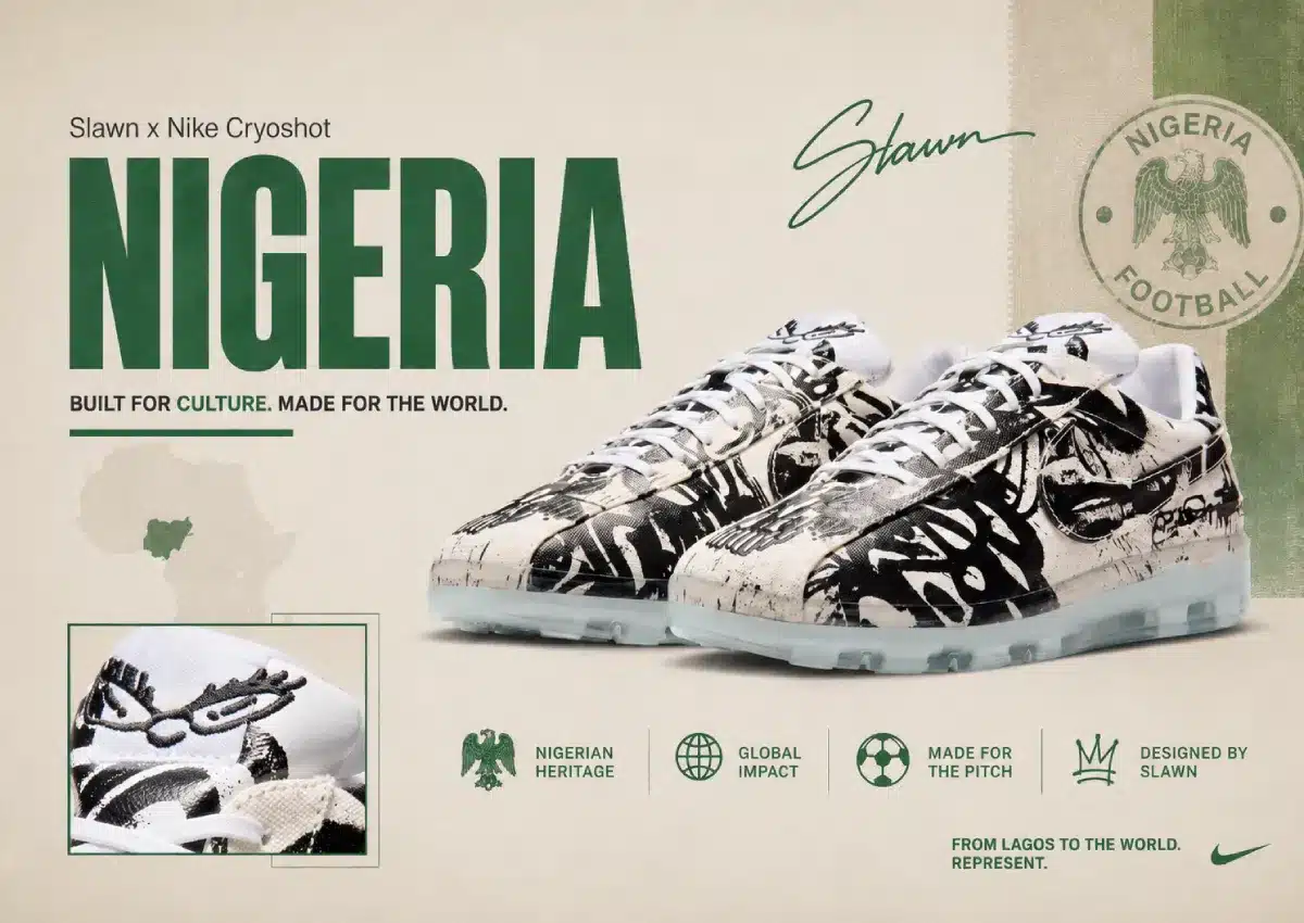 Slawn x Nike Cryoshot « Nigeria » : une collaboration entre football, art et engagement social