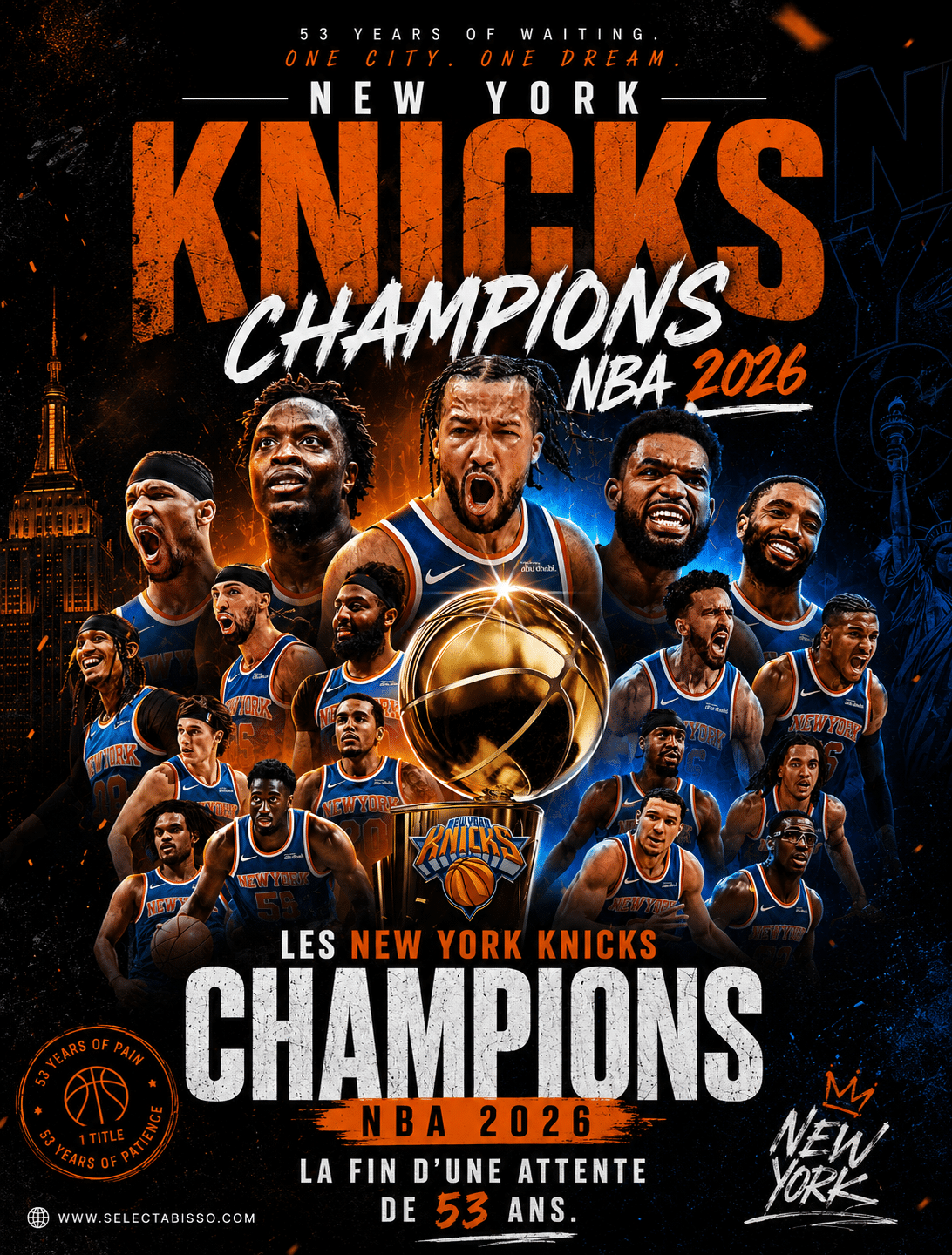 Les New York Knicks champions NBA 2026 : la fin d’une attente de 53 ans