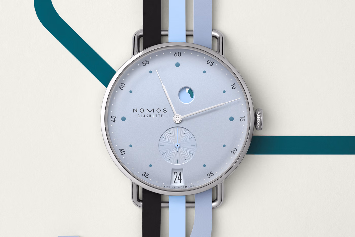 NOMOS METRO « ICE BLUE » : DEUX NOUVEAUX CADRANS BLEU GLACÉ ET UN CALIBRE DUW 4701 INÉDIT