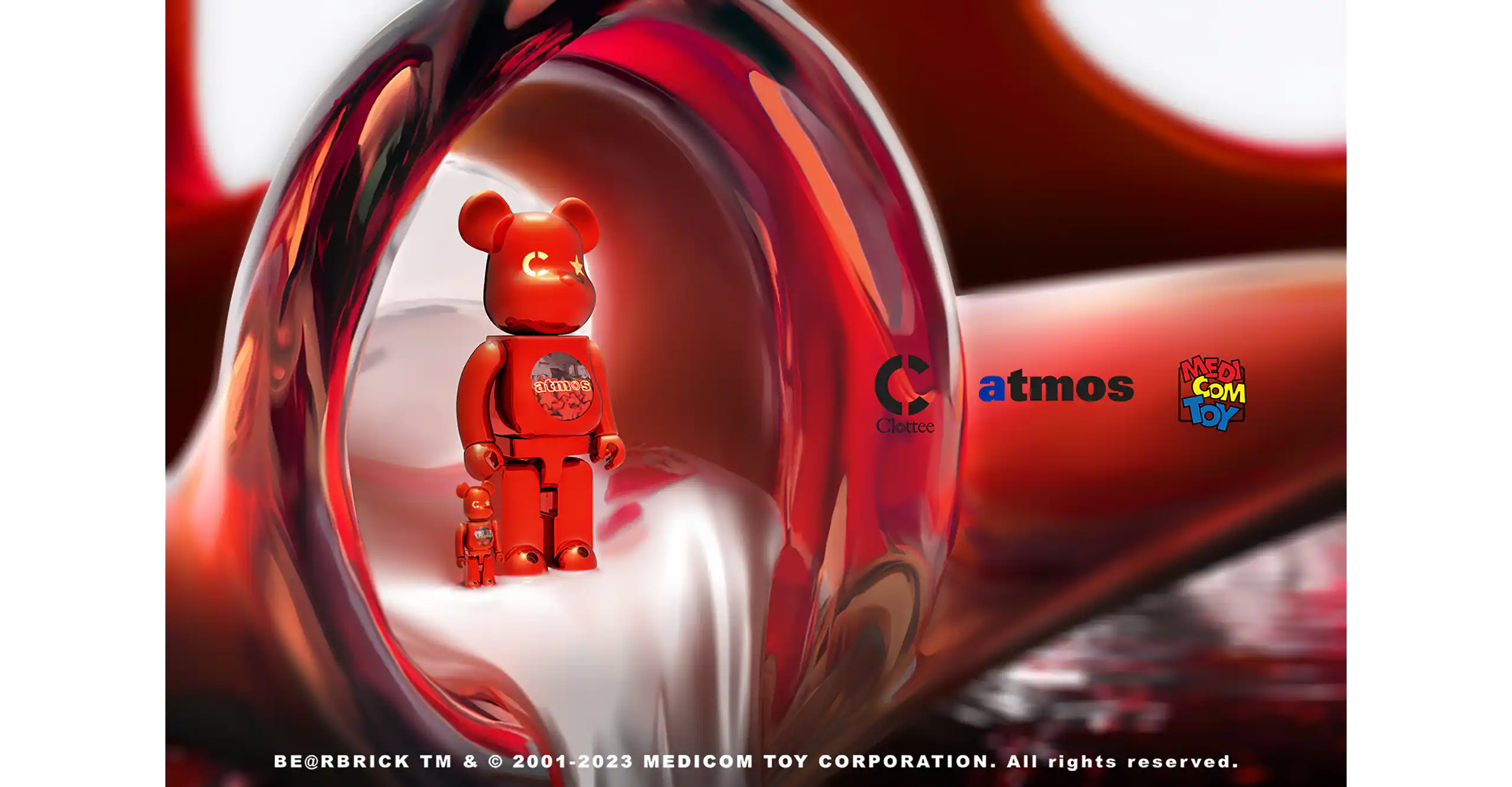 Medicom BE@RBRICK x atmos × Clottee