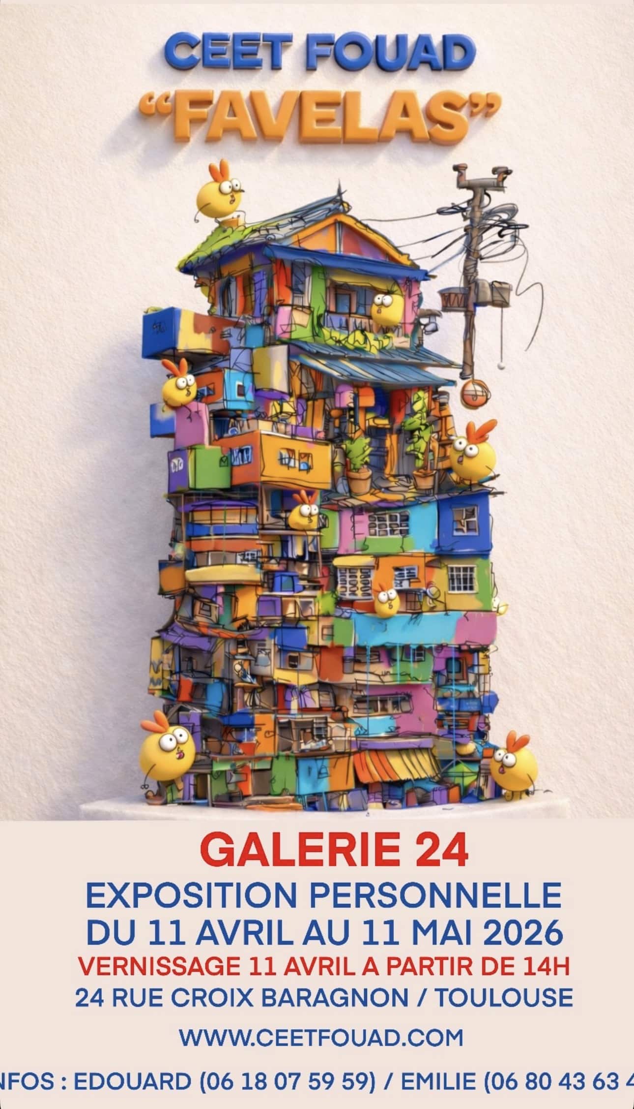 Ceet Fouad dévoile “Favelas”, une immersion colorée et engagée à la Galerie 24