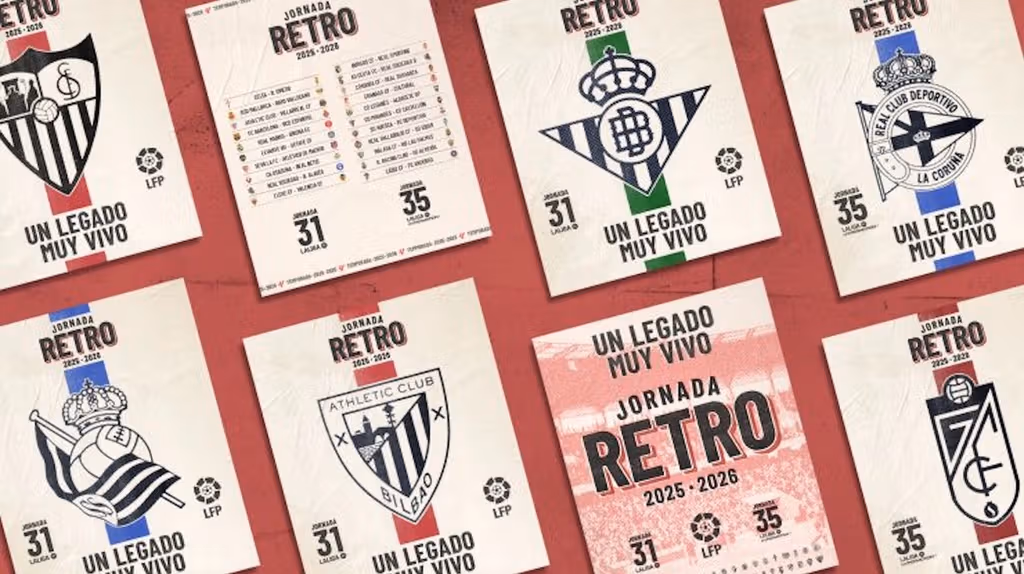 LALIGA lance son premier “Retro Matchday” : quand les maillots historiques reviennent sur les terrains