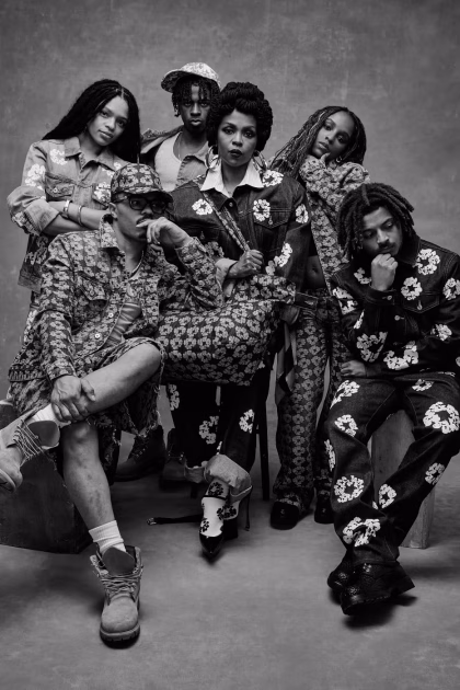 Lauryn Hill et ses enfants incarnent une campagne mode puissante et engagée pour Denim Tears