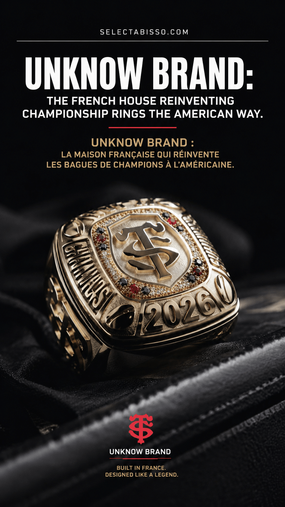 UNKNOW BRAND : la maison française qui réinvente les bagues de champions à l’américaine