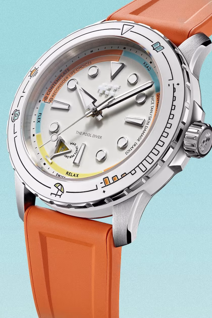 Christopher Ward x seconde/seconde/ dévoilent la C60 Pool Diver, la montre estivale la plus décalée de 2026