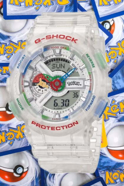 Pokémon x G-SHOCK : une GA-110 translucide signée Pikachu arrive bientôt