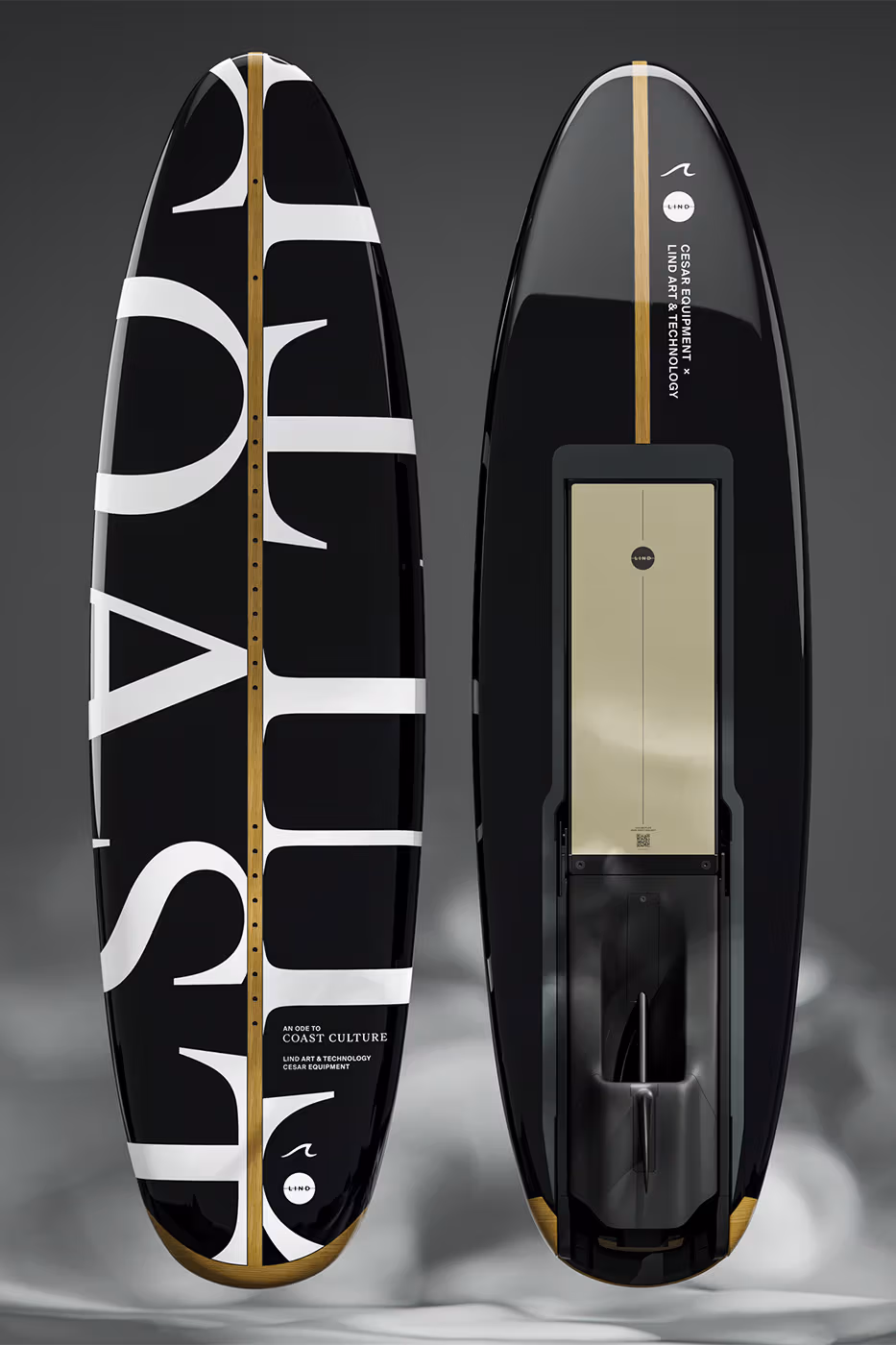 LIND x Cesar Equipment : une planche de surf électrique de 27 chevaux entre technologie et lifestyle côtier
