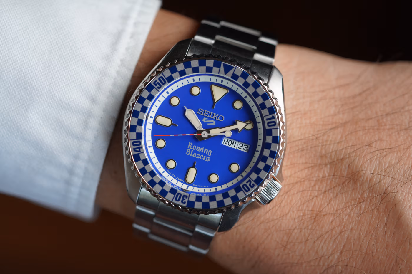 Rowing Blazers Wind Vintage Seiko 38mm 42mm rally diver Collaboration Release Info, photo 4