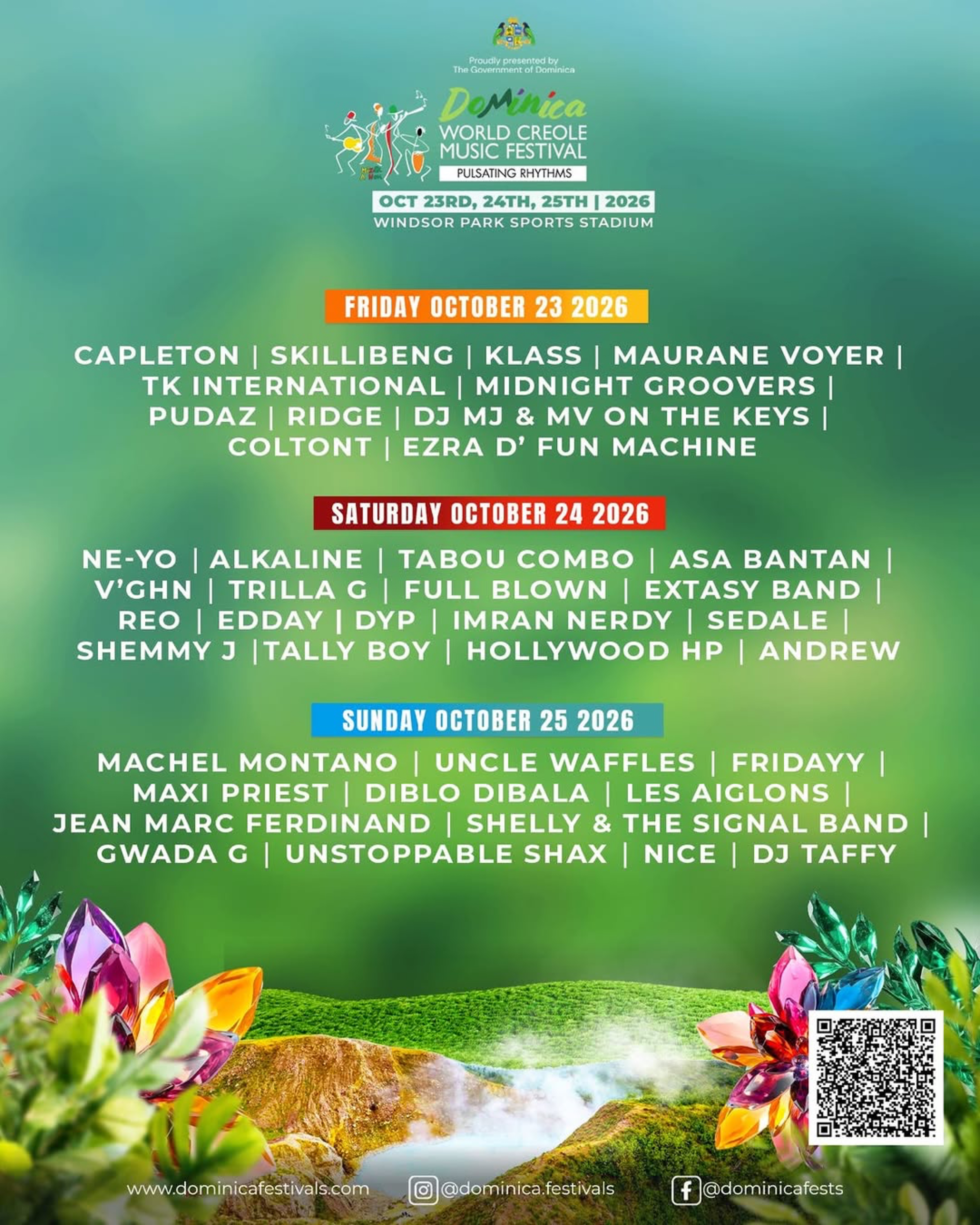 Le World Creole Music Festival 2026 dévoile une programmation XXL en Dominique, photo 1