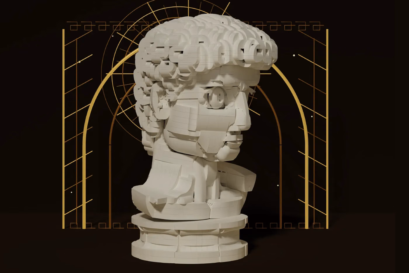 LEGO Ideas revisite le « David » de Michel-Ange avec un impressionnant buste en briques