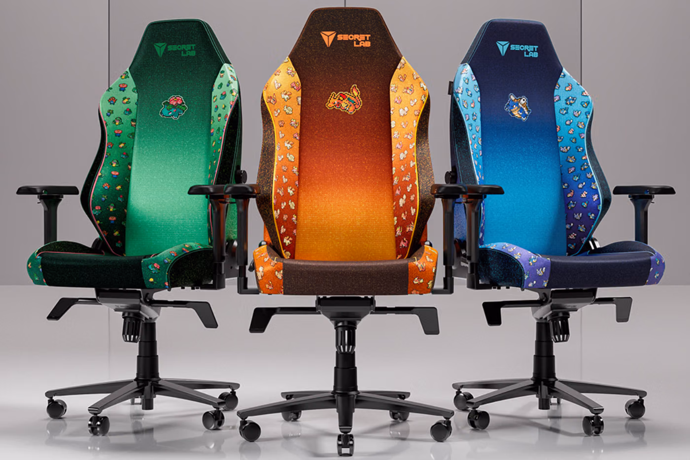 Secretlab x Pokémon : la nouvelle collection Pixel Art célèbre les premiers Pokémon de Kanto