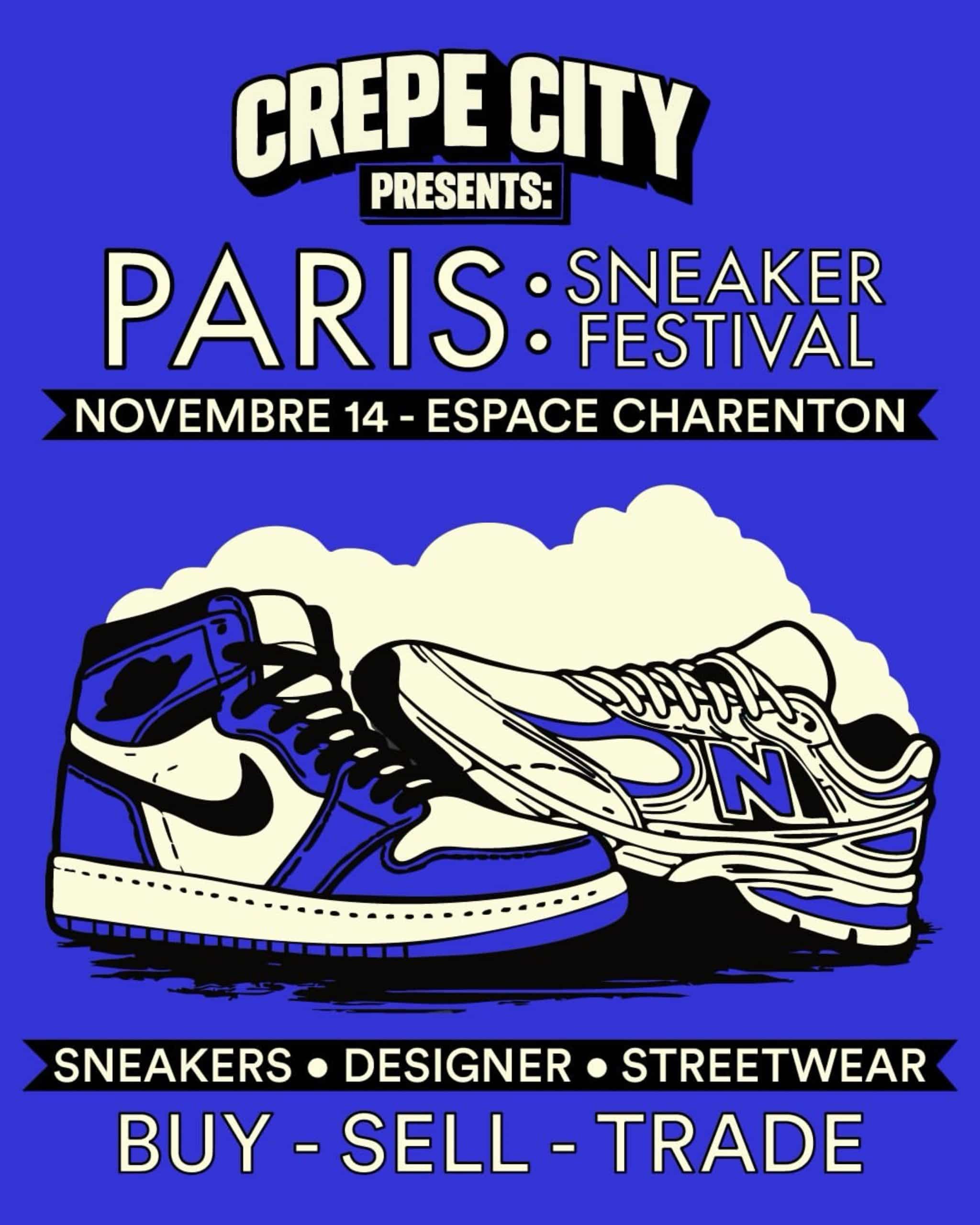 Crepe City Paris 2026 : le Sneaker Festival revient à l’Espace Charenton le 14 novembre