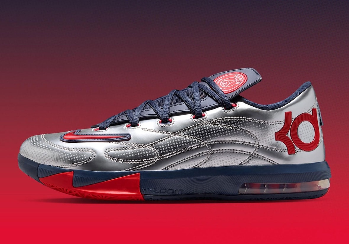 PSG x Nike KD 6 « Metallic Silver » : la sneaker de Kevin Durant est disponible