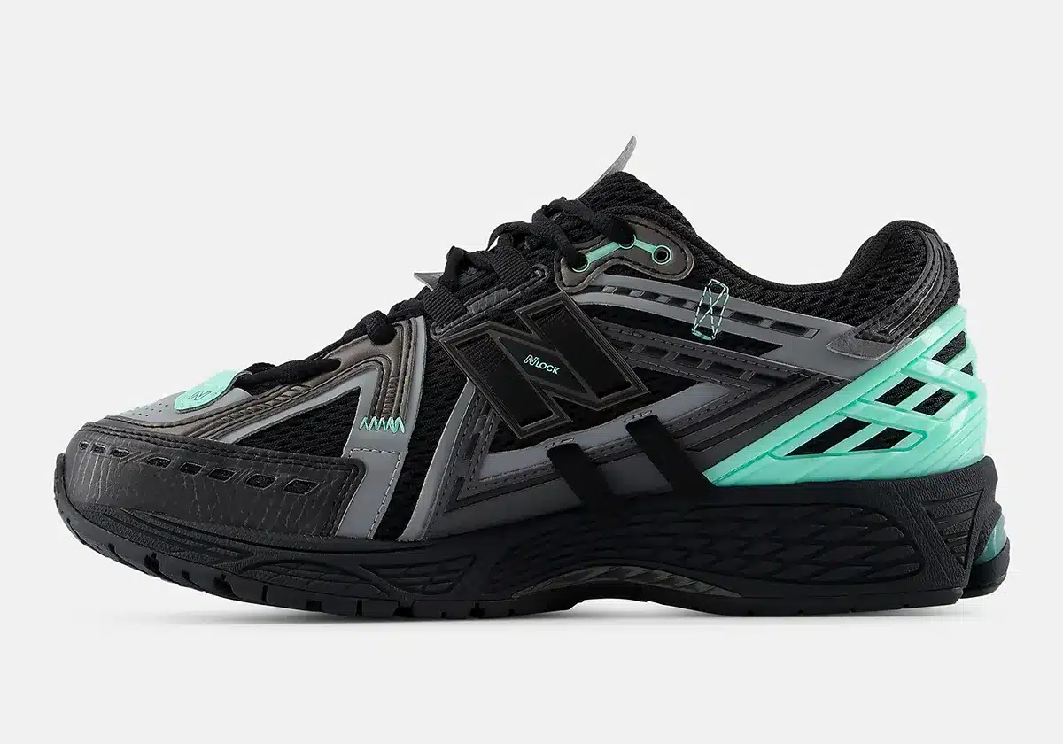 NEW BALANCE 1906A « BLACK/BRIGHT MINT » : LE RUNNER DÉCONSTRUIT S’HABILLE DE NOIR ET DE MENTHE, photo 3