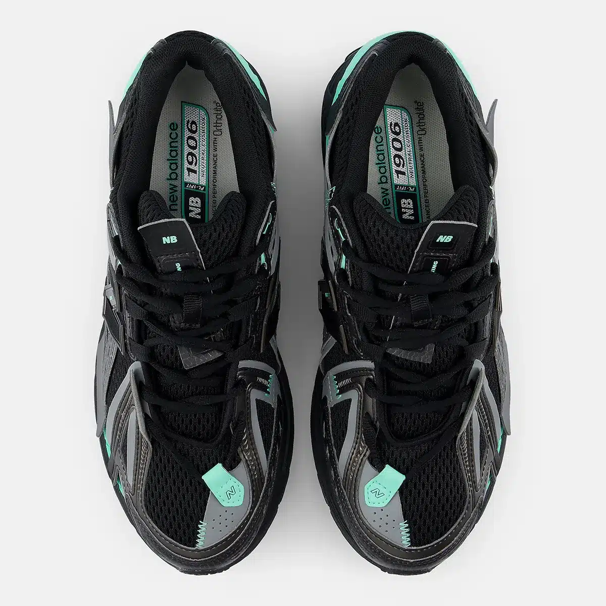 NEW BALANCE 1906A « BLACK/BRIGHT MINT » : LE RUNNER DÉCONSTRUIT S’HABILLE DE NOIR ET DE MENTHE, photo 2