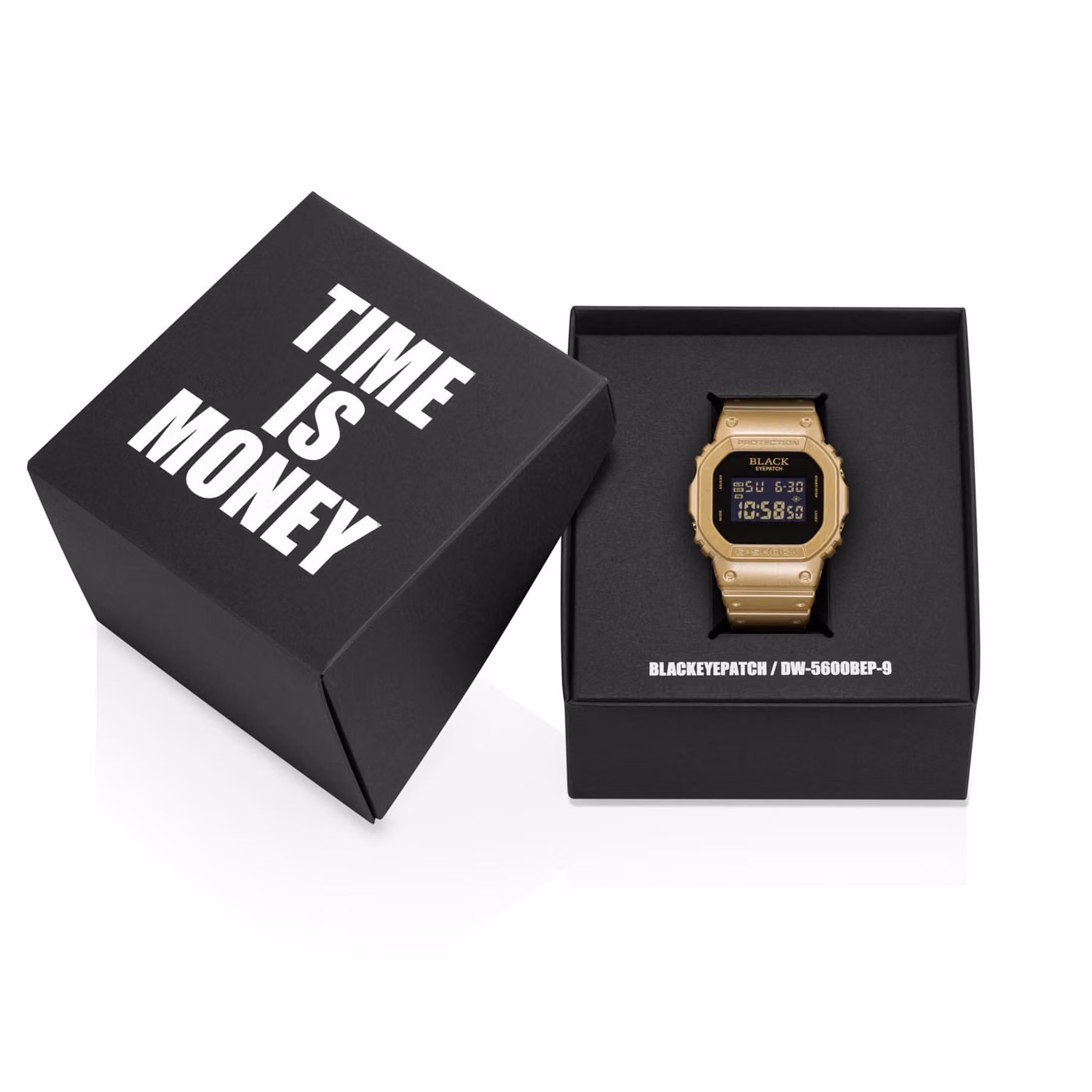 BlackEyePatch x G-SHOCK DW-5600BEP-9 : Tokyo passe l’iconique « Square » à l’or