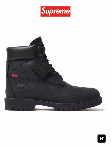 Supreme x Timberland : l’iconique 6-Inch Boot adopte une texture « Diamond Plate », photo 1